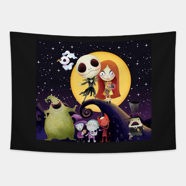 This Is Halloween Tapestry by WalkingMombieDesign