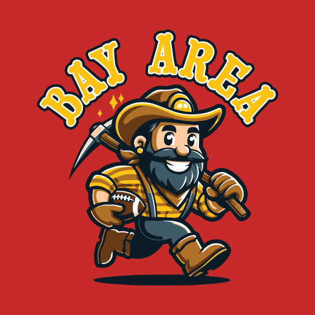 Bay Area Gold Digger Football Tee: Embrace California Spirit & Gridiron Passion - Perfect for Football Lovers by CC0hort