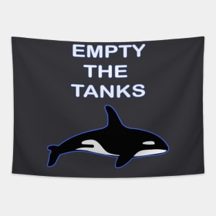 Empty The Tanks Orca Killer Whale Tapestry
