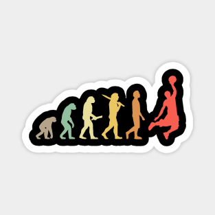 Retro Basketball Evolution Gift For Basketball Players Magnet