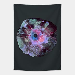 Abstract Blue Flower Tapestry