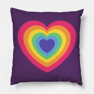 LGBT Flag Colors as Heart Pillow