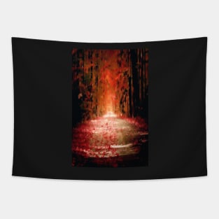 autumn dead fall pathway spiritual pagan gothic Tapestry