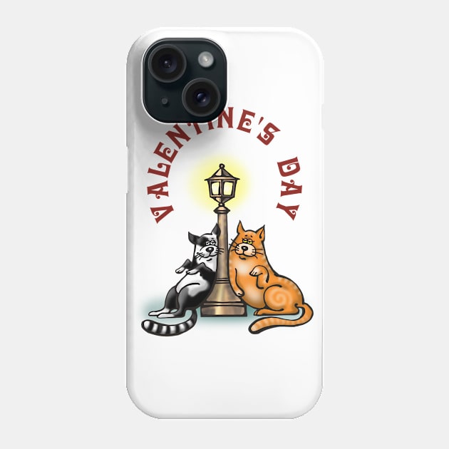 Valentine's Day Gift - Funny Sweet Cats Phone Case by ROSHARTWORK