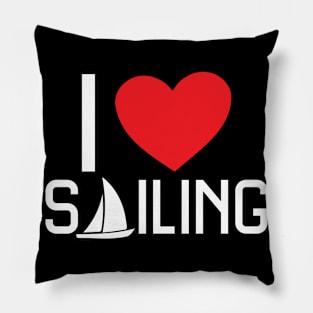 Sailing Love Heart Sailor Boat Water Sea Pillow