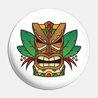 Funny Tribal Tiki Head Pin