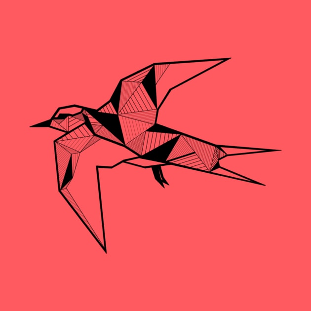 Geometric Bird by Rajaa Adx