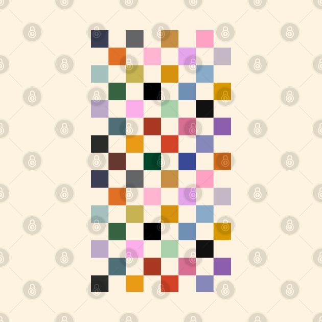 Multi Colour Checkerboard Squares by OneThreeSix