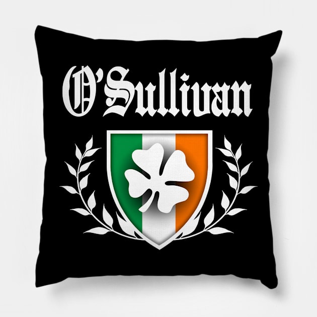 O'Sullivan Shamrock Crest Pillow by robotface