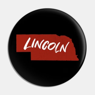 Lincoln Nebraska Typography Pin