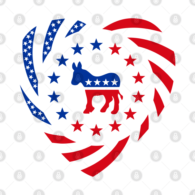 Democratic Murican Patriot Flag Series (Heart) by Village Values