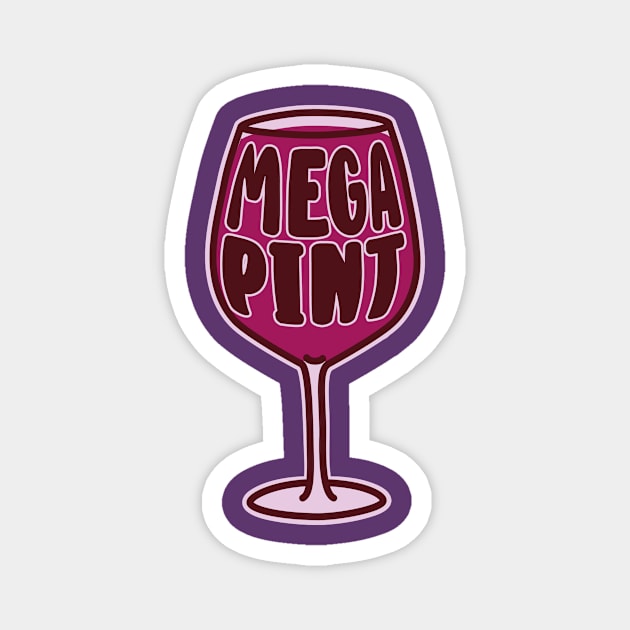 Mega Pint of Red Wine Magnet by Daribo