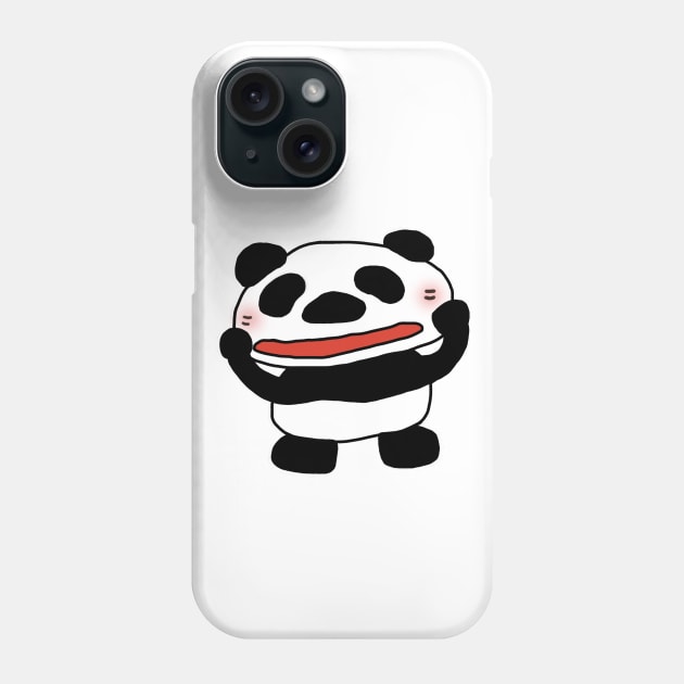 funny panda is feeling shy Phone Case by flyinghigh5