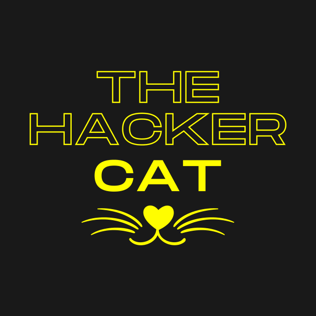 The hacker cat funny design by Digital Mag Store