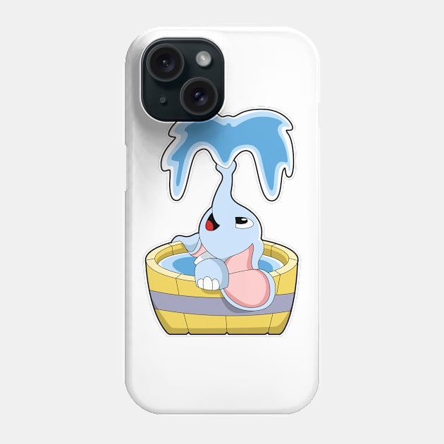 Elephant with Bathtub full of Water Phone Case by Markus Schnabel