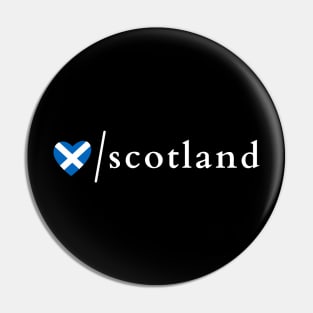 I Love Scotland Scottish Saltire Heart Pin