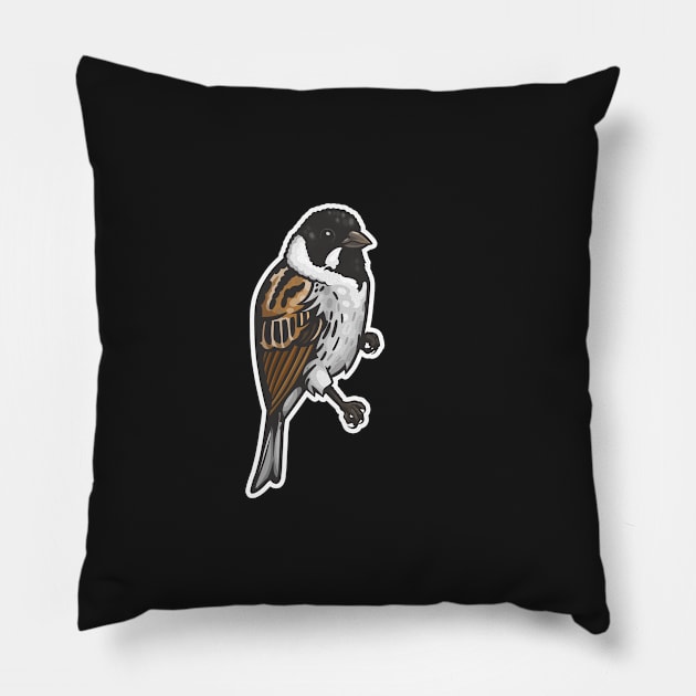 Reed Bunting Pillow by Ginboy