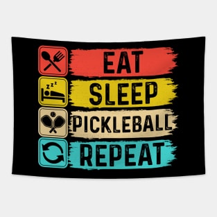 Eat Sleep Pickleball Repeat Funny Pickleball Lover Tapestry