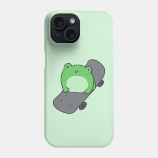 Cute Frog on Skateboard, Kawaii Cottagecore Aesthetic Frog, Skating Cartoon Lover Phone Case