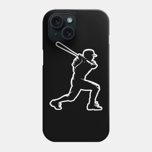 Baseball player with bat Phone Case
