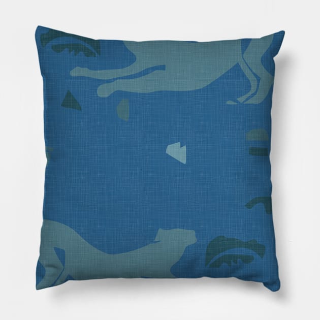 Midnight Jungle / Modern Wilderness Pillow by matise