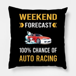 Weekend Forecast Auto Racing Automotive Autosport Pillow