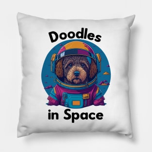 Doodles in Space, Funny Sci-Fi Shirt Pillow