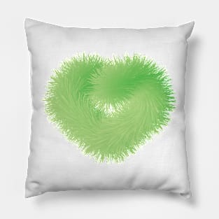 Green Fur Love Pillow