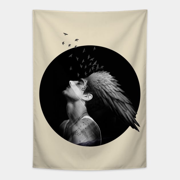 Head Dress Tapestry by Vin Zzep