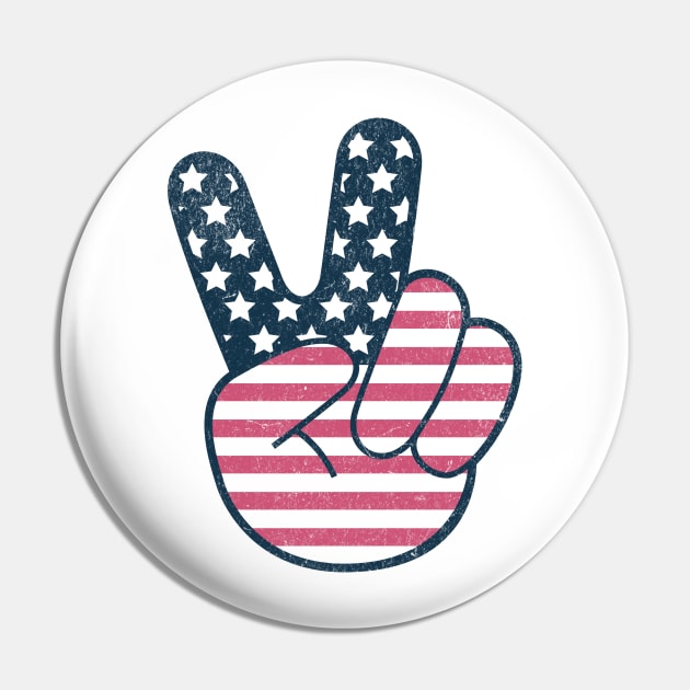 American Flag Peace Sign Pin by BankaiChu