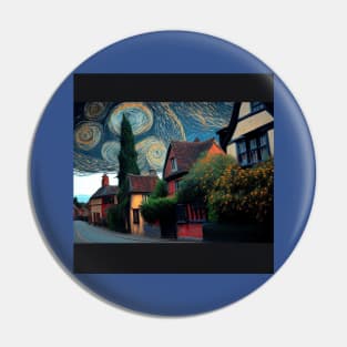 Starry Night Over Godric's Hollow Pin