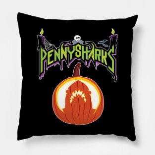 It's the Great Penny, Penny Shark! with Ghost White outline (for darker shirts) Pillow