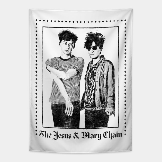 Jesus & Mary Chain Vintage Look Fan Design Tapestry by DankFutura