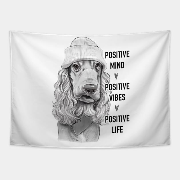 Positive Mind. Positive Mind. Positive Life. Tapestry by AllessyArt 