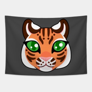 Orange Tiger Tapestry