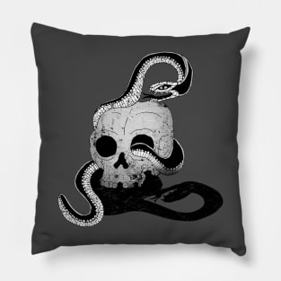 Snake and Skull Pillow