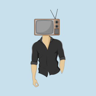 Man With TV Face T-Shirt