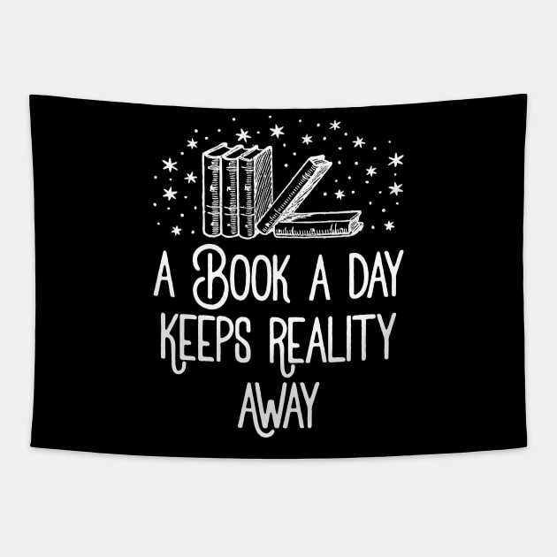 A Book A Day Keeps Reality Away Tapestry by DesiOsarii