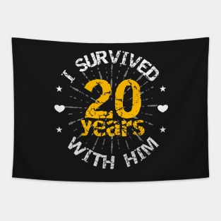 Funny 20th anniversary wedding gift for her Tapestry