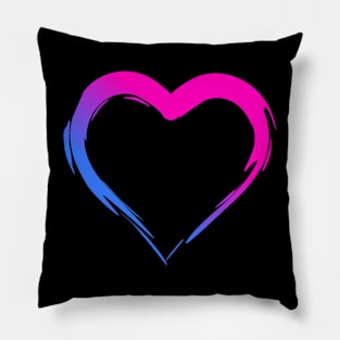 Abstract Brushstroke In The Shape of a Heart Pillow