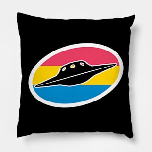 Pansexual UFO Cryptid Pride Pillow