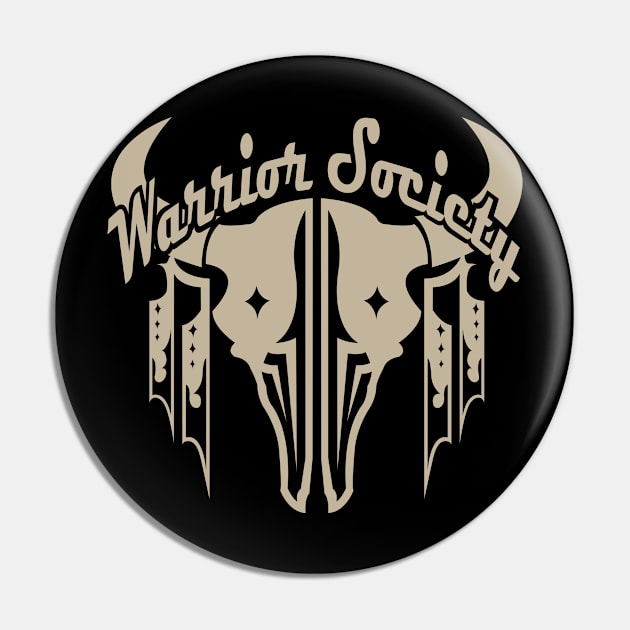 Warrior Society (Buffalo Gray) Pin by melvinwareagle