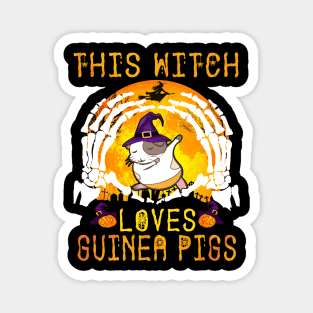 This Witch Loves Guinea Pigs Halloween (143) Magnet