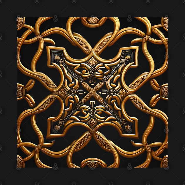 Golden Celtic Design 4 by Ireland