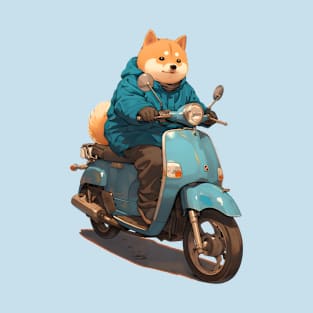 Cool dog riding motorbike T-Shirt