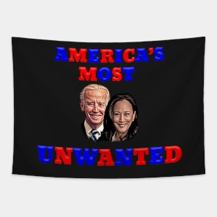 Anti Biden Harris America's Most Unwanted Cartoon Tapestry