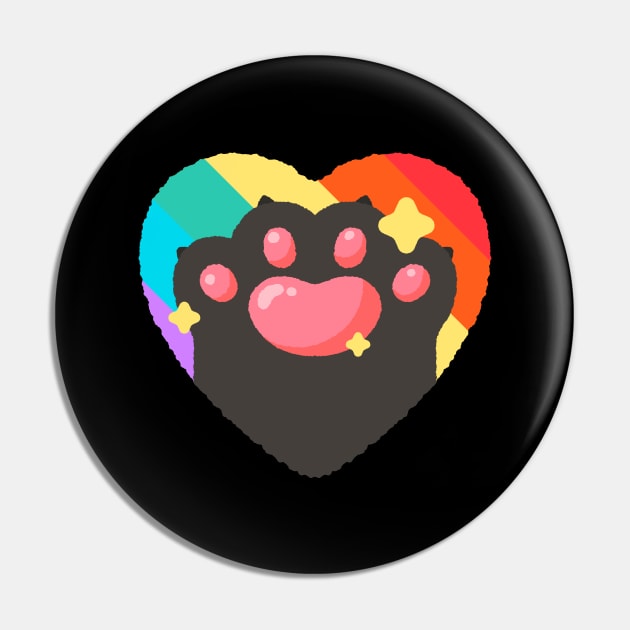 Pride & Paw 🐾 Cute Lgbtq Black cat Toe bean 🏳️‍🌈 Pin by pinkginkgo