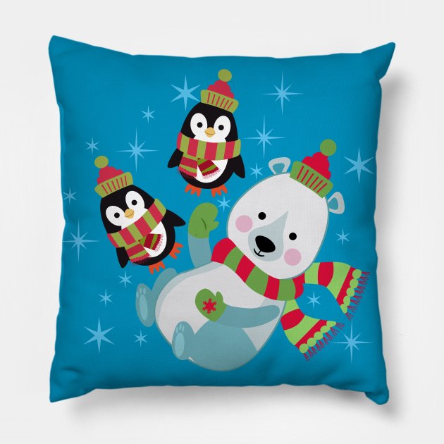 Winter wonderland Pals Pillow by richhwalsh