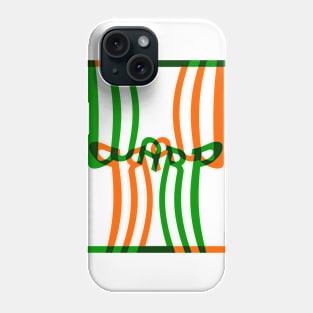 Warp Typography (Green Orange) Phone Case