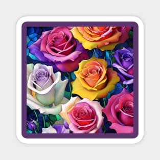 Colorful Roses Magnet